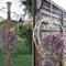 3 Pcs Artificial Hanging Flowers for Outdoors Spring Purple Faux Silk Daisy Flowers UV Resistant Fake Plants Eucalyptus Realistic